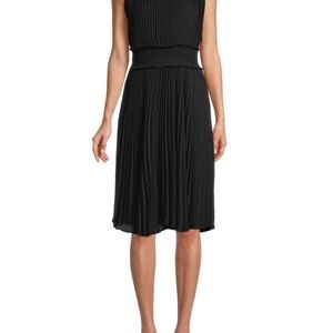 Pleated Blouson Dress